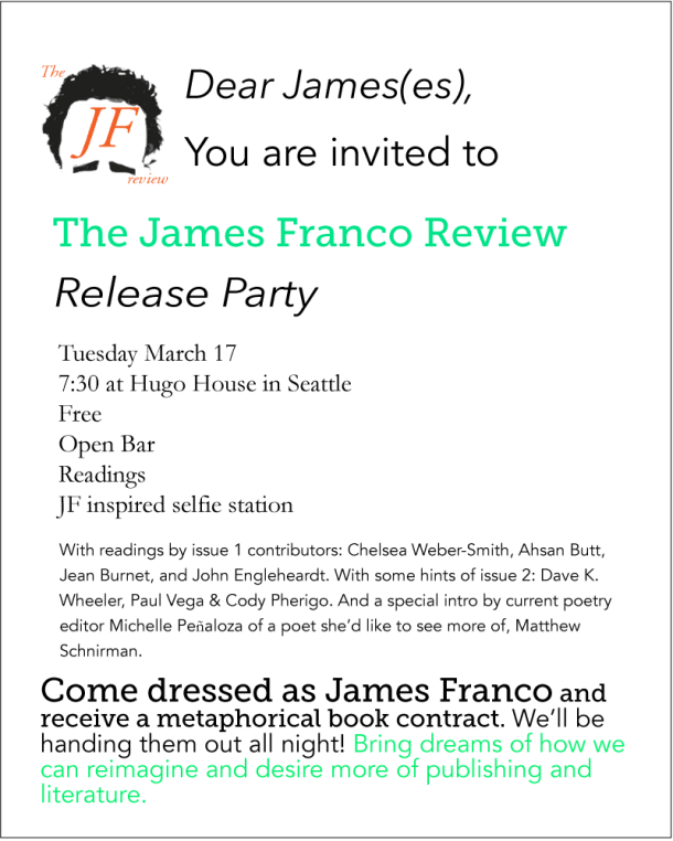 Release party March 17 at Hugo House